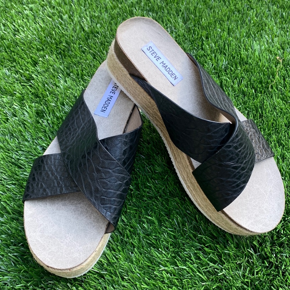 NWOB Steve Madden‎ Hassie Platform Chunky Espadrille Sandals 8.5